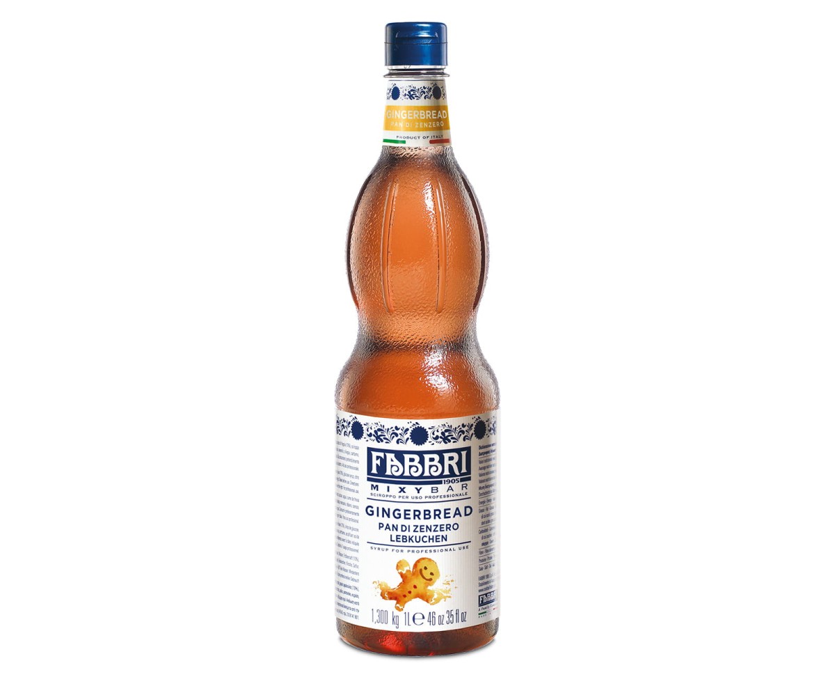 Syropy - Fabbri Mixybar Gingerbread / Pan di Zenzero [1000ml] - Wysoko skoncentrowany syrop barmański o smaku piernika - 1000ml - 1