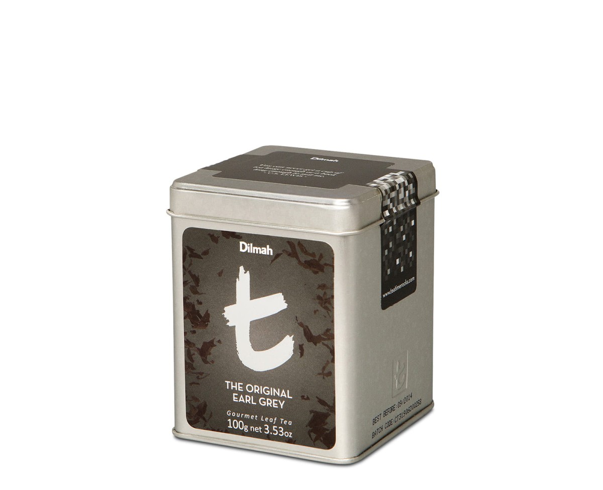 Herbaty czarne aromatyzowane sypkie w puszce Dilmah t-Series Original Earl Grey [100g] Cejlońska czarna herbata z aromatem bergamotki 1