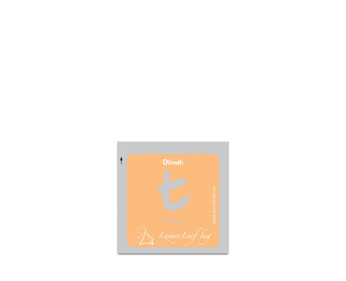 Herbaty czarne aromatyzowane stożki w kopertach Dilmah t-Series Peach [50x2g] Cejlońska czarna herbata z aromatem brzoskwini 1