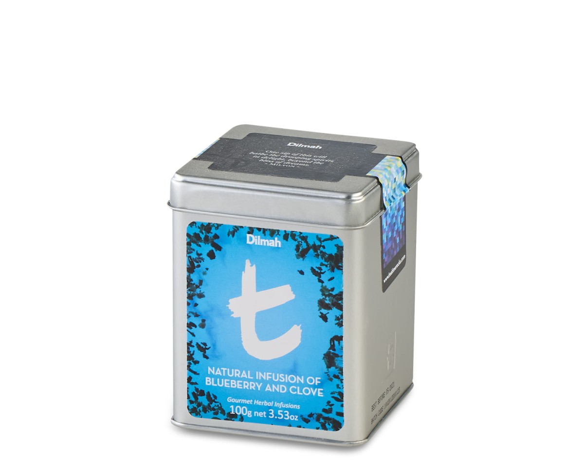 Dilmah Natural Infusion of Blueberry and Clove [100g] - Mieszanka owocowo-ziołowa z przyprawami (Jagoda i goździki) - 100g sypkiej mieszanki owocowo-ziołowej w puszce - 1
