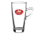 Kubek szklany do latte [z logo Saquella]