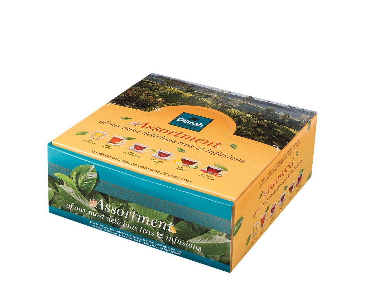 Herbaciane zestawy - Dilmah Pick & Mix [120x2g/1,5g] - Zestaw herbat i ziół (po 20 kopert z 6 rodzajów) - 120 torebek ekspresowych 2g/1,5g z zawieszką w kopercie 1