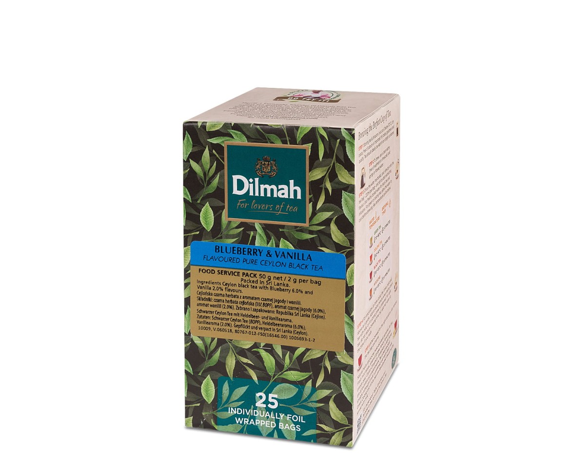 Dilmah Blueberry & Vanilla [25x2g] Cejlońska czarna herbata z aromatem jagody i wanilii.jpg