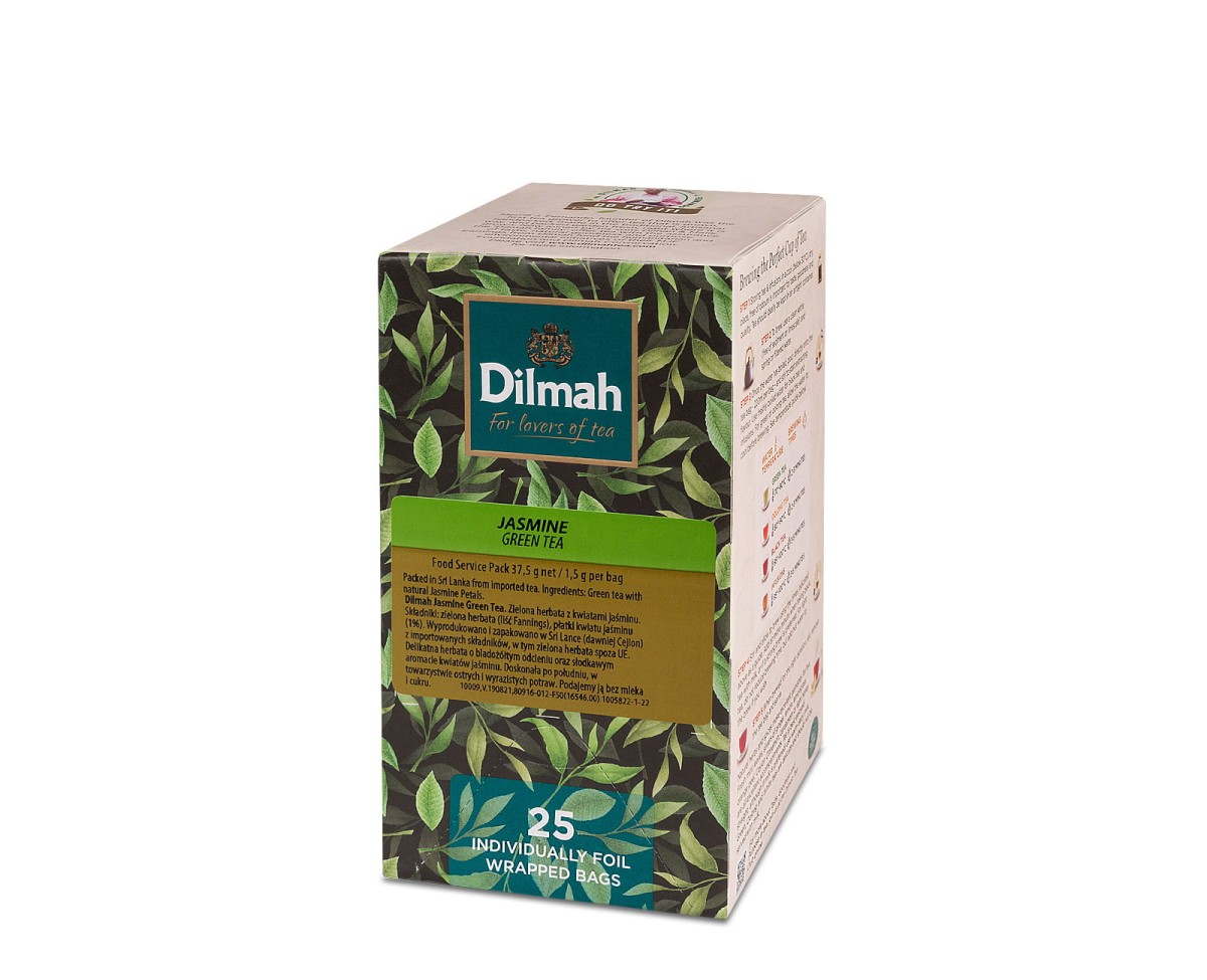 Dilmah Green Tea with natural Jasmine [25x1,5g] Zielona herbata z kwiatami jaśminu