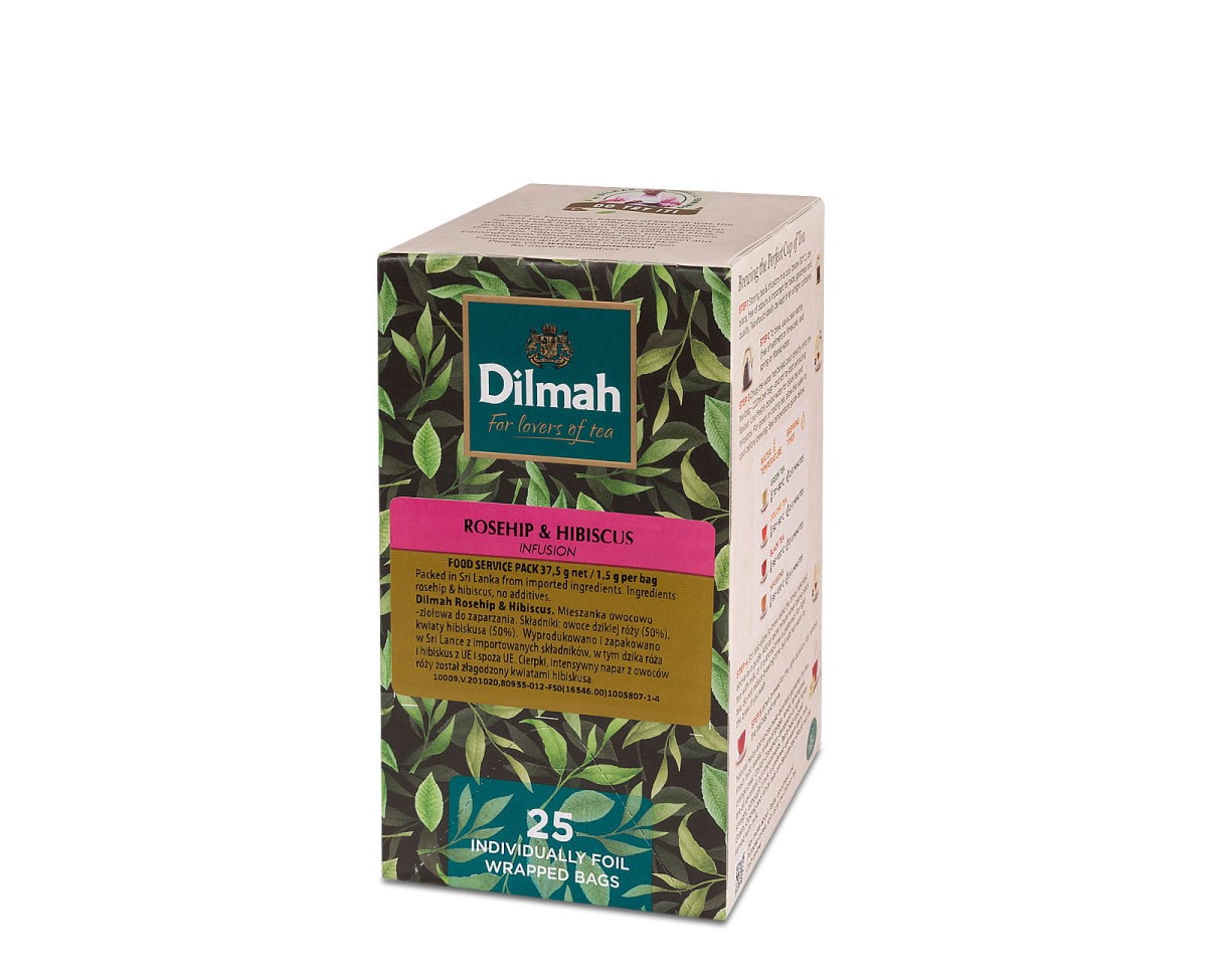 Dilmah Rosehip & Hibiscus [25x1,5g] Mieszanka owocowa-ziołowa (Róża i hibiskus)