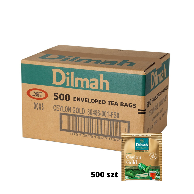 Herbaty czarne w kopertach - Dilmah Ceylon Gold [500x2g] - Klasyczna czarna herbata cejlońska - 500 torebek ekspresowych 2g z zawieszką w kopercie 1
