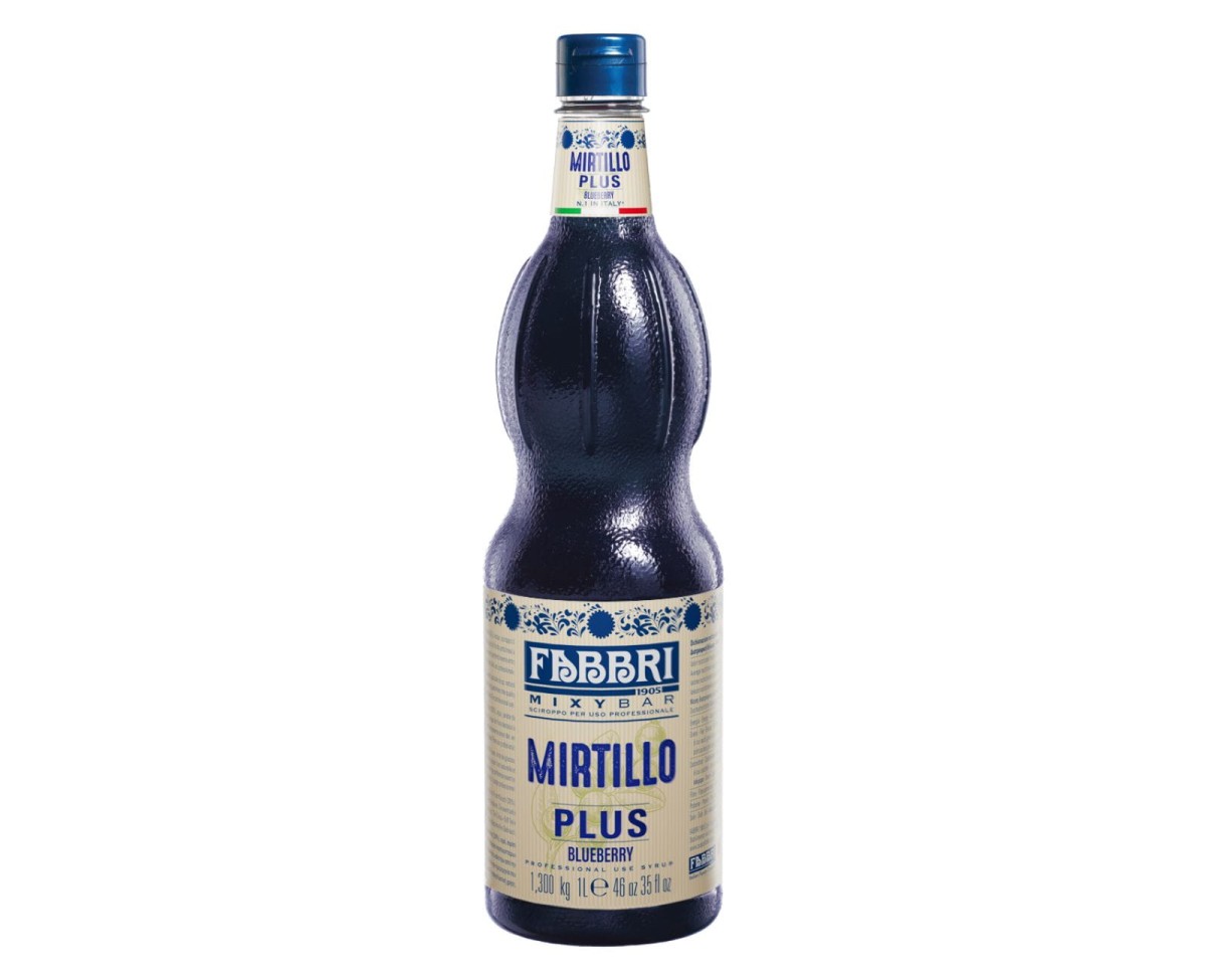 Syropy Fabbri Mixybar Mirtillo Plus / Blueberry Plus [1000ml] - Wysoko skoncentrowany syrop barmański jagodowy, o dużej zawartości owoców 1000ml 1