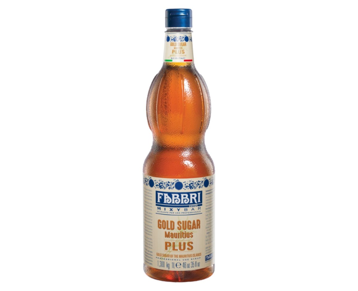 Barmański syrop cukrowy z cukru trzcinowego - Fabbri Mixybar Gold Sugar Mauritius Plus / Gold Sugar of the Mauritius Islands - format gramatura_13836