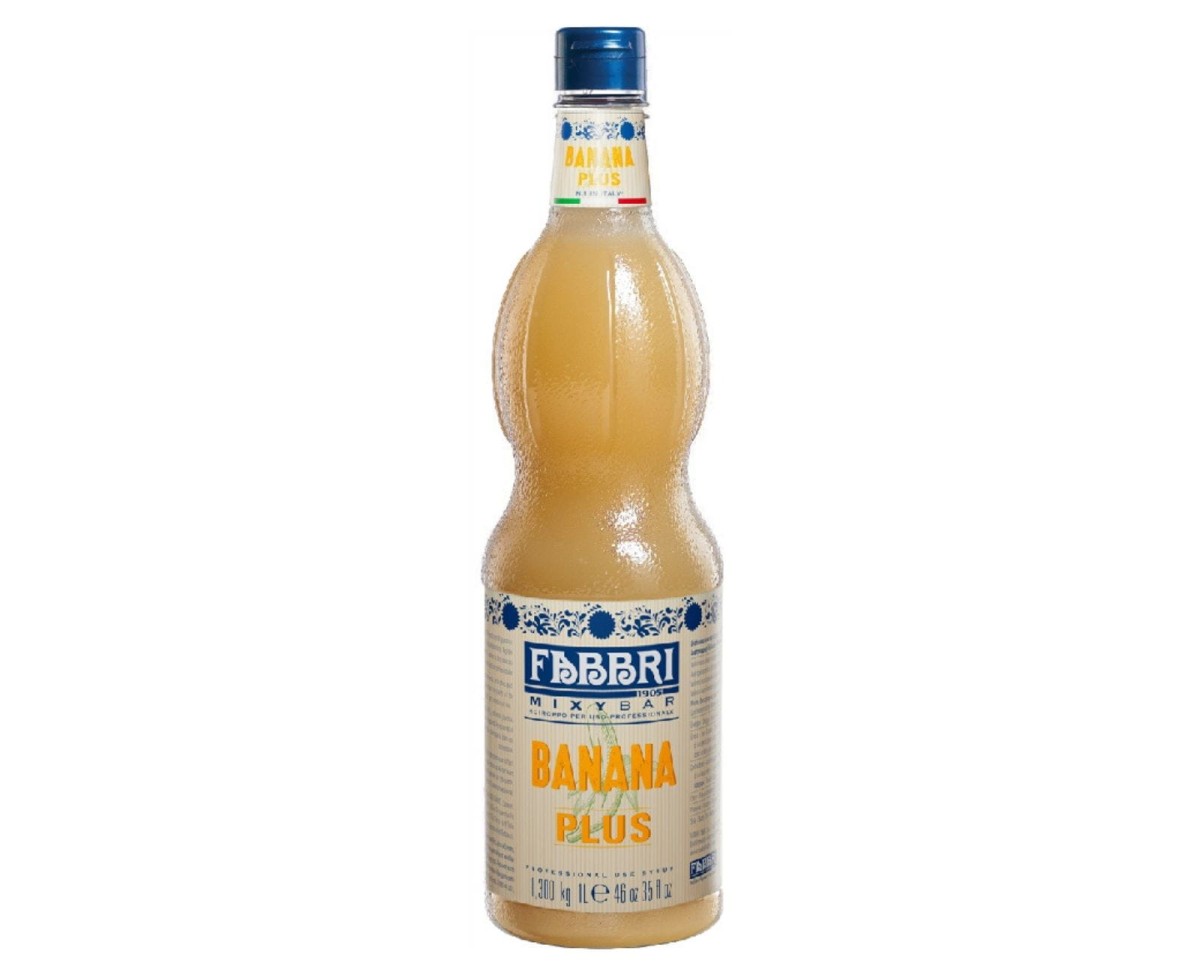 Syropy Fabbri Mixybar Banana Plus [1000ml] Wysoko skoncentrowany syrop barmański bananowy, o dużej zawartości owoców 1