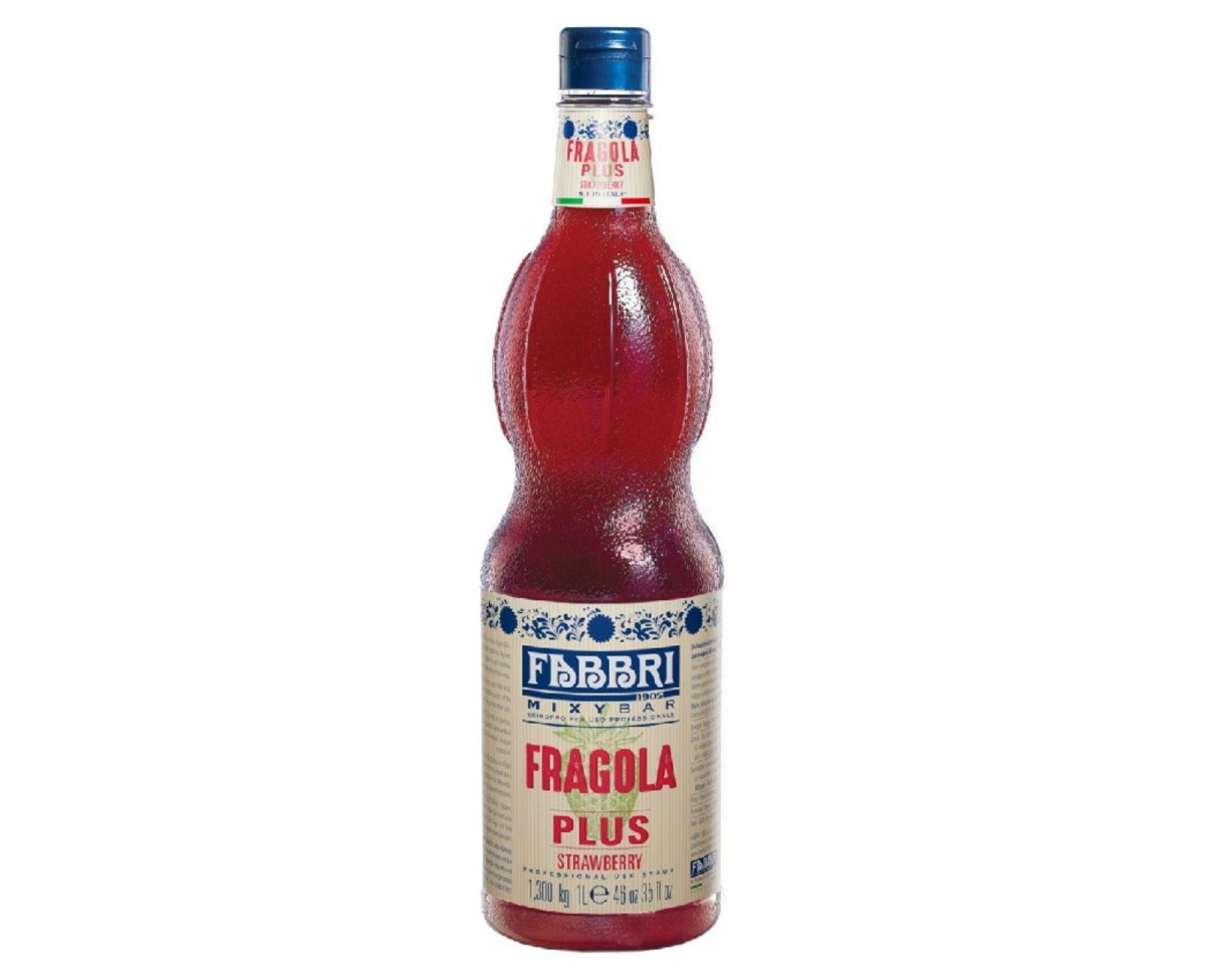 Syropy Fabbri Mixybar Fragola Plus / Strawberry Plus [1000ml] - Wysoko skoncentrowany syrop barmański truskawkowy, o dużej zawartości owoców 1000ml 1