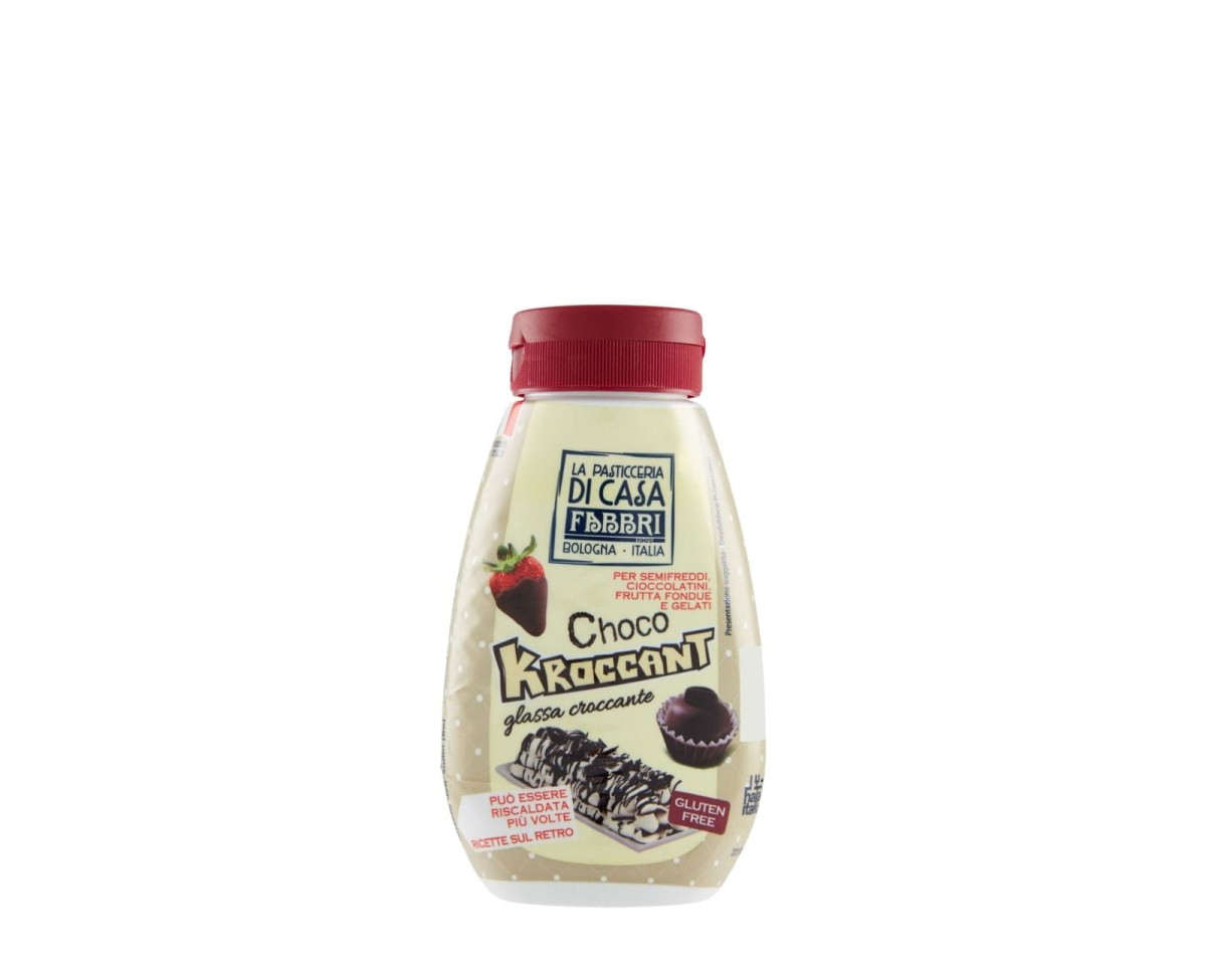 Sosy Fabbri Choco Kroccant / Glassa Croccante [180g] Chrupiąca czekoladowa polewa zastygająca 1 w butelce z dozownikiem