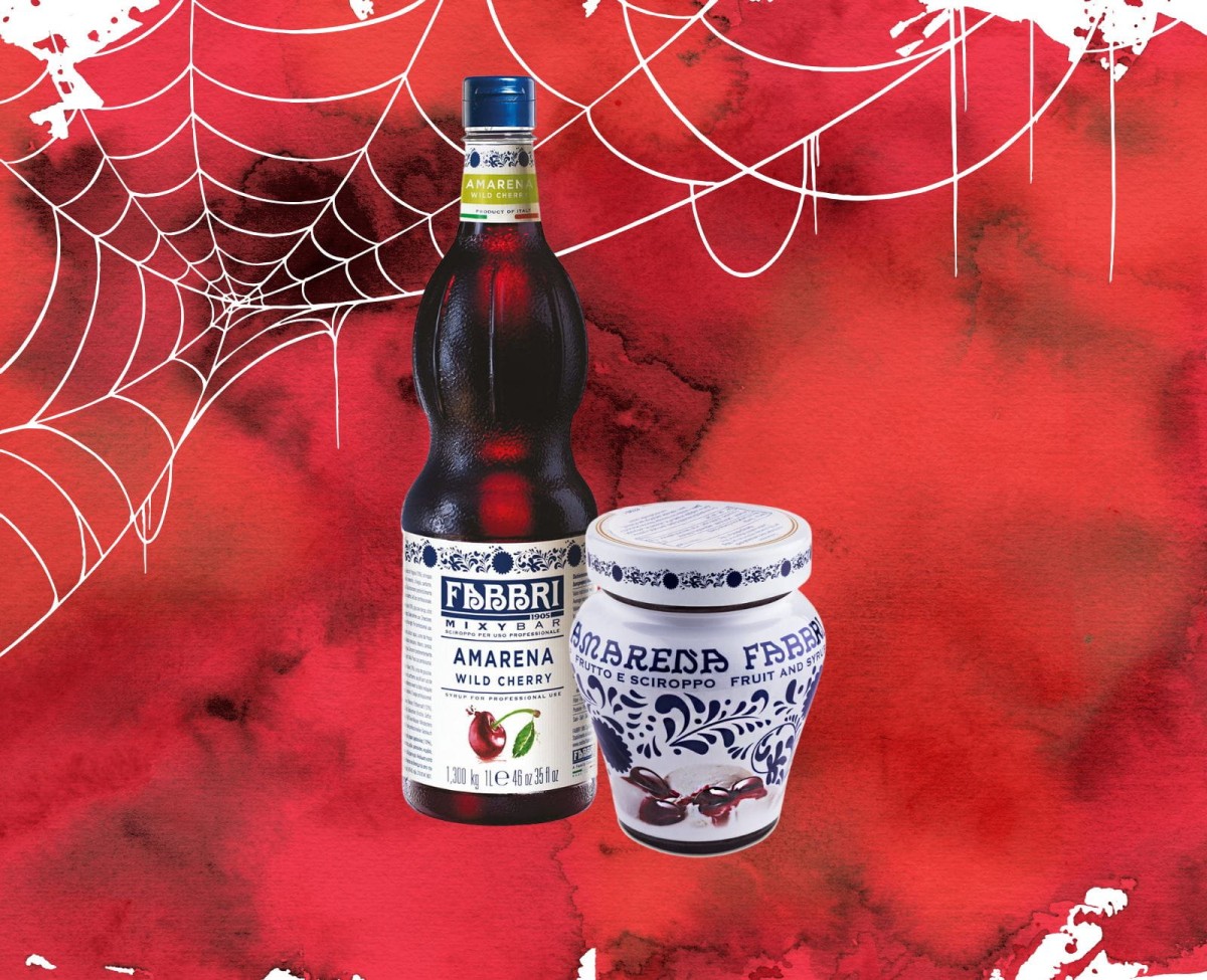 Dodatki spożywcze - Czarna wiśnia Amarena - zestaw do drinków i napoi na Halloween 1