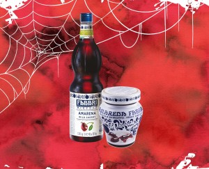 Czarna wiśnia - zestaw do drinków i napoi na Halloween