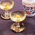 Owoce w syropie Fabbri Zenzero [1000g] Kandyzowany imbir w syropie do użytku barmańskiego (garnish). Kawałki imbiru w szklanym słoju. 5 Koktajl Zen Love Szampan z imbirem