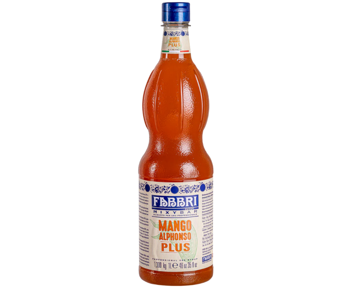 Syropy barmańskie - Fabbri Mixybar Mango Alphonso Plus [1000ml] - Wysoko skoncentrowany syrop barmański z mango, o dużej zawartości owoców - 1000ml - 1