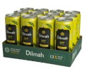 Herbata mrożona - Dilmah Lemon Black Ice Tea - Napój herbaciany o smaku cytrynowym z ekstraktem czarnej herbaty. 12 puszek aluminiowych po 330 ml - 1