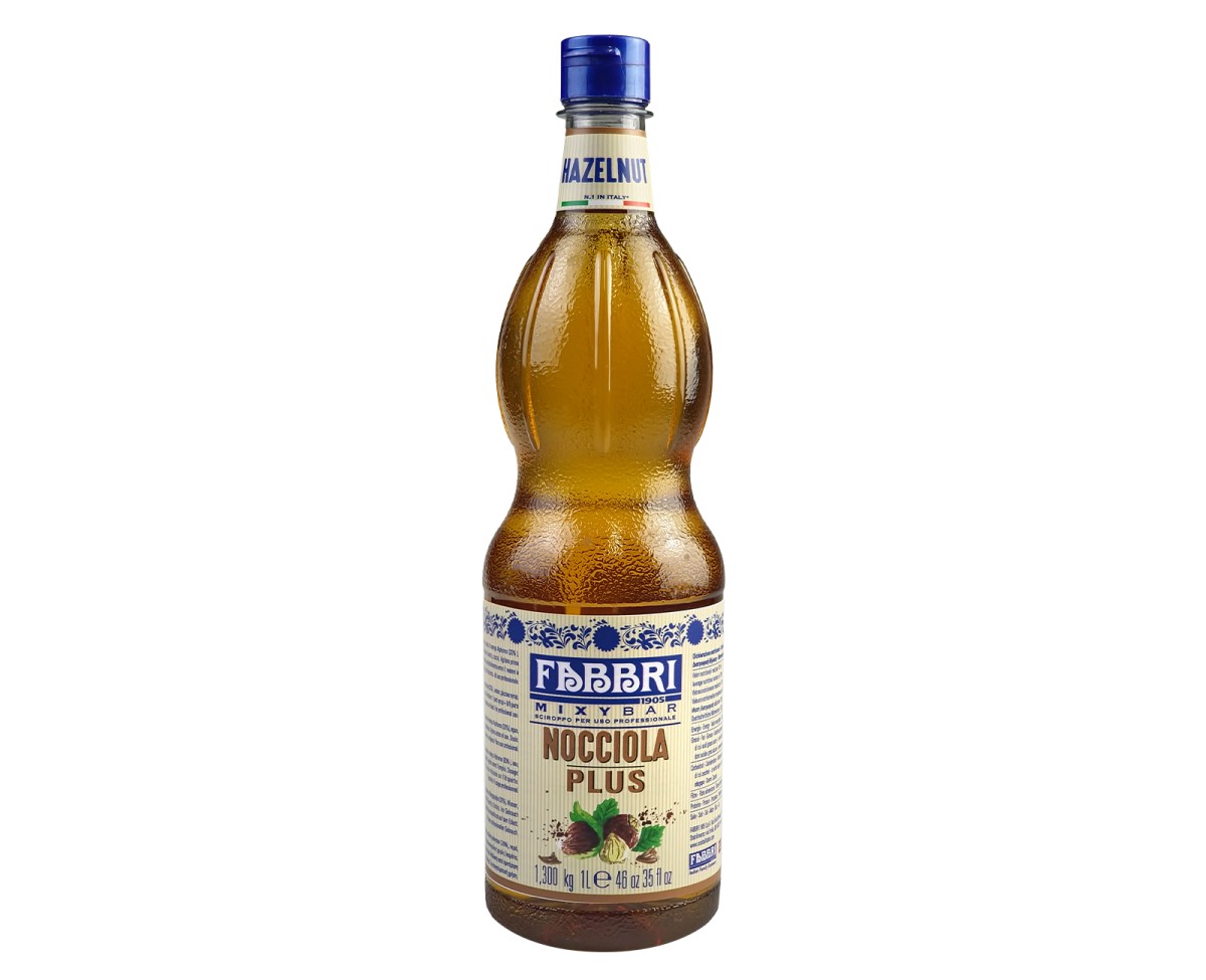 Syropy barmańskie - Fabbri Mixybar Nocciola Plus / Hazelnut Plus [1000ml] - Syrop o aromacie o smaku orzechów laskowych. Nie zawiera glutenu - 1