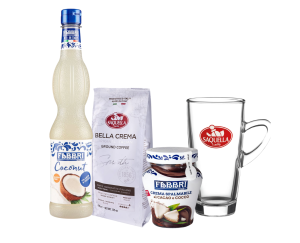 Zestaw Fabbri i Saquella Latte Coconut Italiano