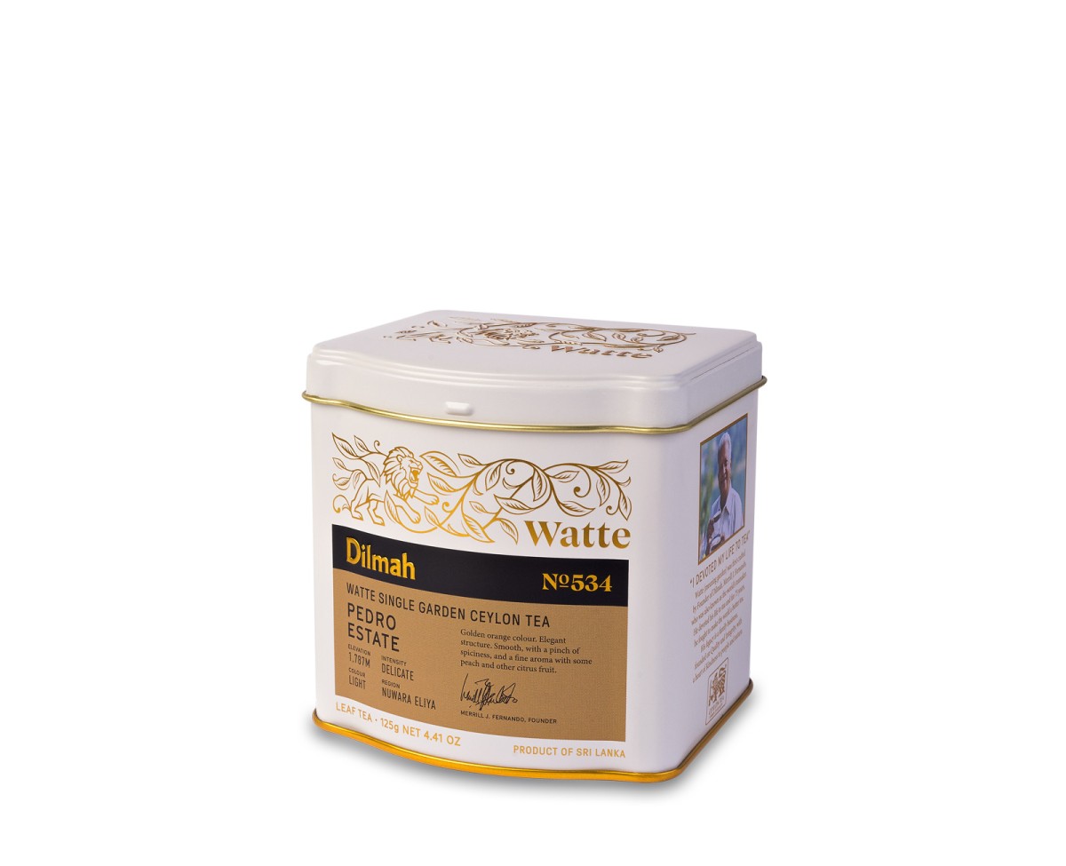 Herbata sypka - Dilmah Watte Pedro Estate [125g] Single Garden Ceylon Black Tea - Czarna herbata cejlońska z plantacji Pedro Estate (uprawy wysokogórskie) - 125g sypkiej herbaty liściastej w puszce - 1