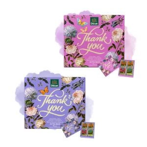 Prezent na Dzień Mamy 2 x Zestaw Herbat 4 SMAKI Dilmah Thank You Gift Pack