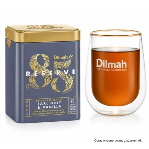 Zestaw na Prezent Herbata EARL GREY WANILIA Dilmah + Szklanka