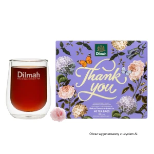 Prezent na Dzień Mamy Zestaw Herbat 4 SMAKI Dilmah Gift Pack + Szklanka