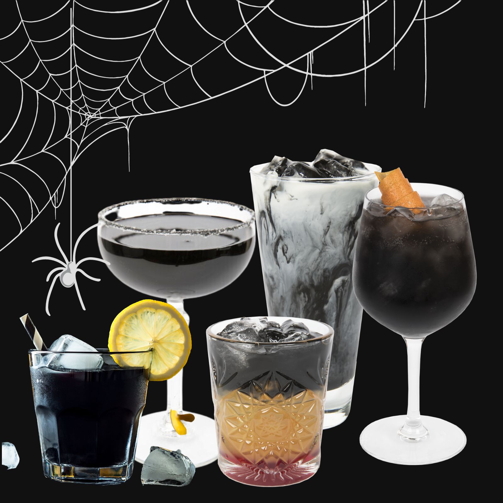 drinki na halloween napoje na halloween - przyjęcie halloween czarne menu